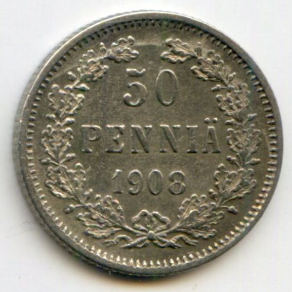 Финляндия, 50 пенни (1908 г.)