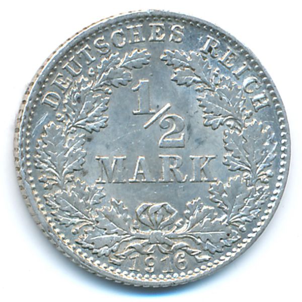 Германия, 1/2 марки (1916 г.)