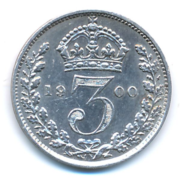 Великобритания, 3 пенса (1900 г.)