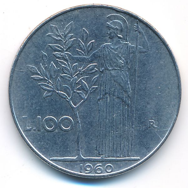 Италия, 100 лир (1960 г.)