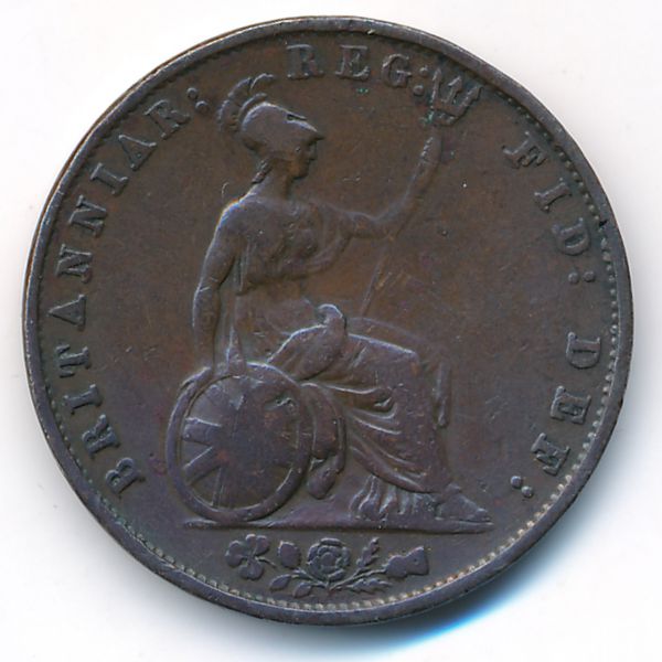 Великобритания, 1/2 пенни (1853 г.)