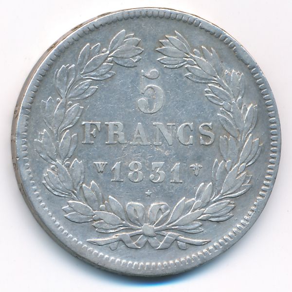 Франция, 5 франков (1831 г.)