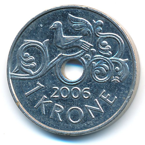 Норвегия, 1 крона (2006 г.)