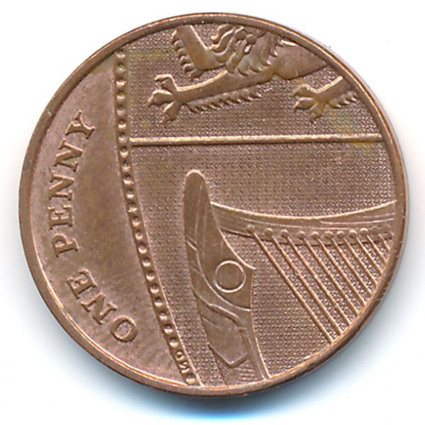 Великобритания, 1 пенни (2009 г.)