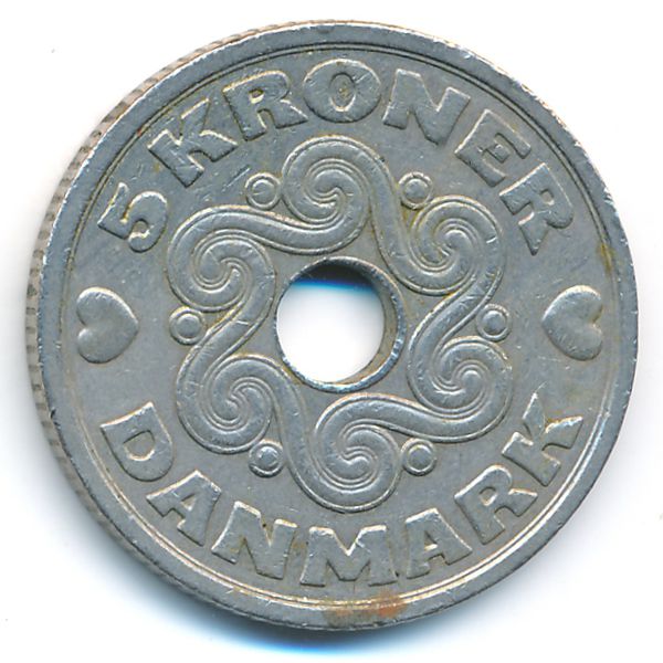 Дания, 5 крон (1990 г.)