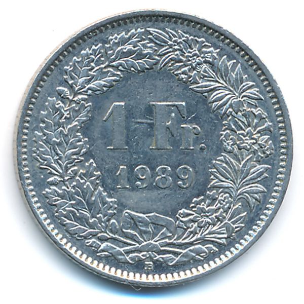 Швейцария, 1 франк (1989 г.)