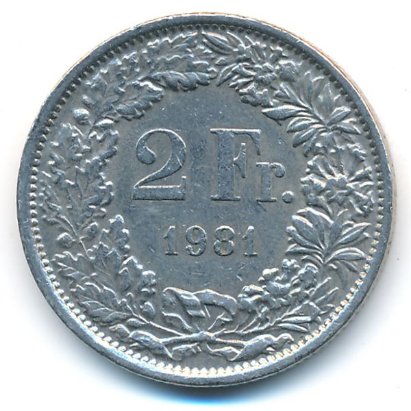 Швейцария, 2 франка (1981 г.)