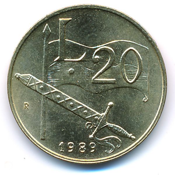 Сан-Марино, 20 лир (1989 г.)