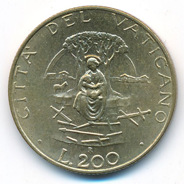 Ватикан, 200 лир (1987 г.)
