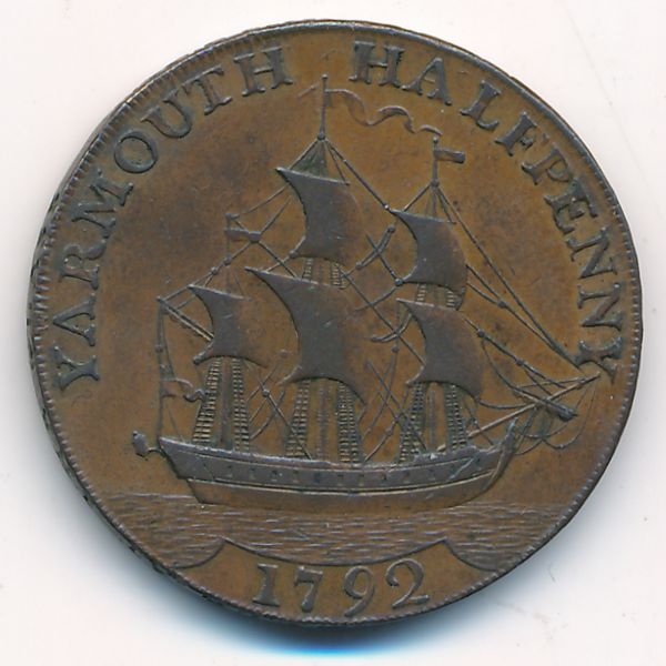 Великобритания, 1/2 пенни (1792 г.)
