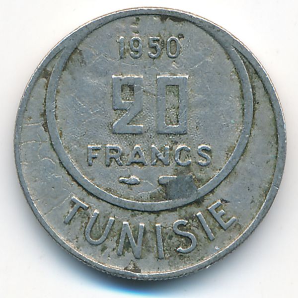 Тунис, 20 франков (1950 г.)