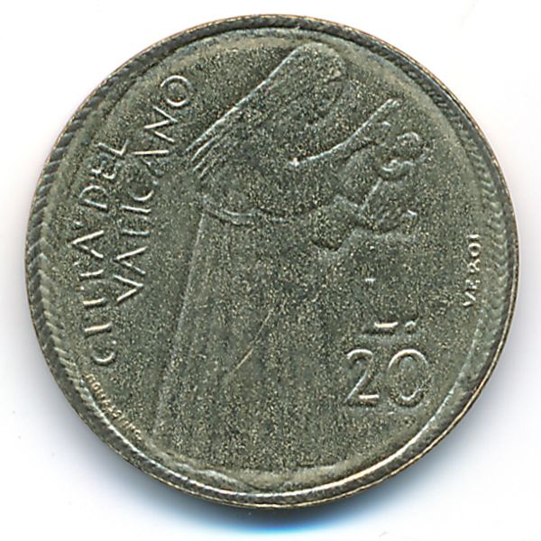Ватикан, 20 лир (1975 г.)