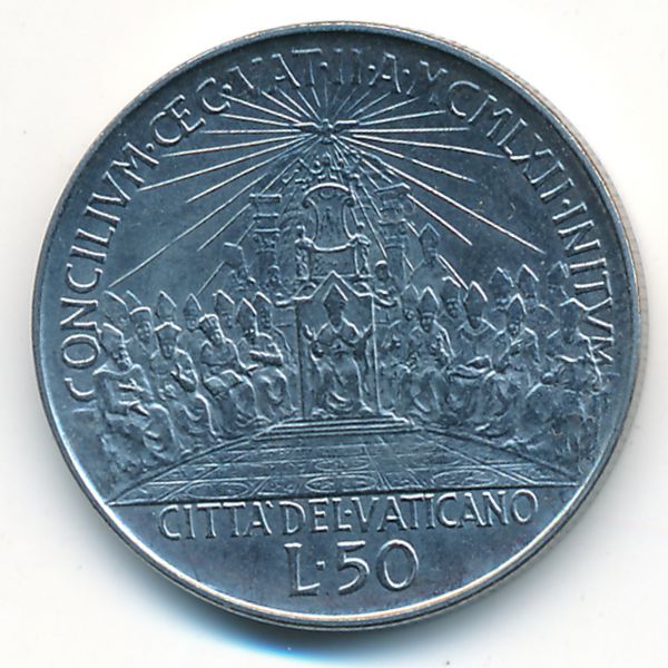 Ватикан, 50 лир (1962 г.)