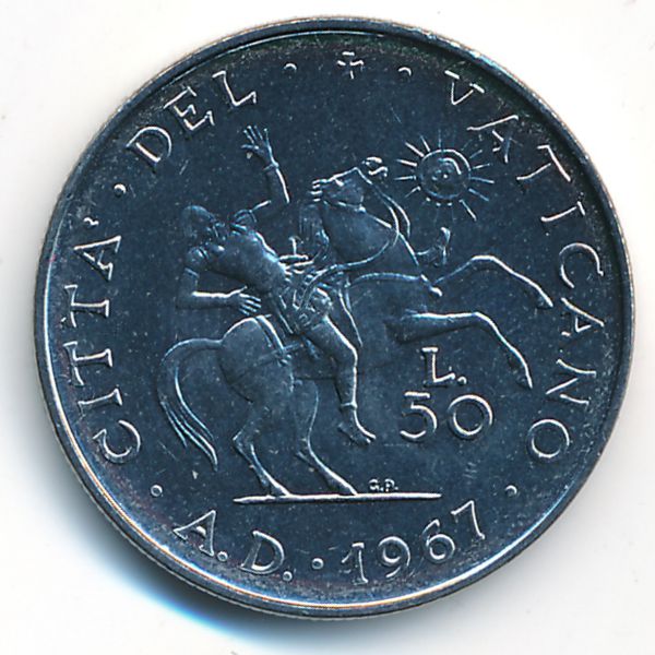 Ватикан, 50 лир (1967 г.)