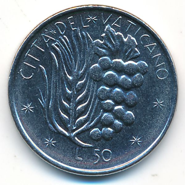 Ватикан, 50 лир (1977 г.)
