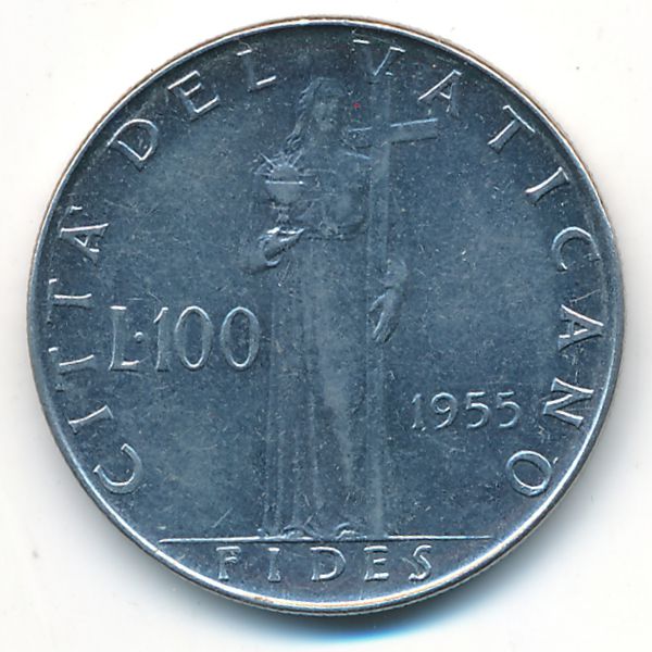 Ватикан, 100 лир (1955 г.)