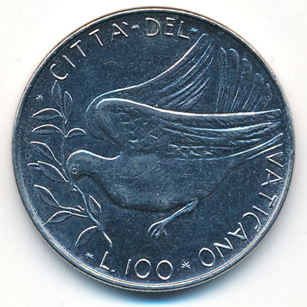 Ватикан, 100 лир (1975 г.)