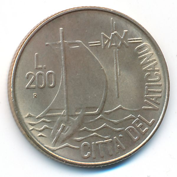 Ватикан, 200 лир (1984 г.)