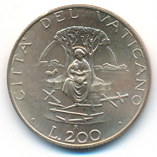 Ватикан, 200 лир (1987 г.)