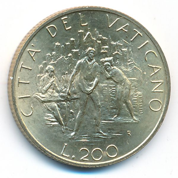 Ватикан, 200 лир (1989 г.)
