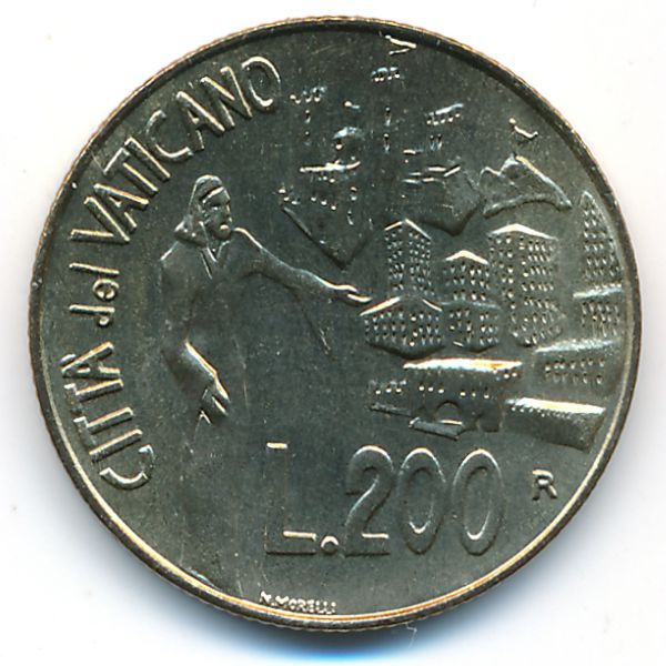 Ватикан, 200 лир (1991 г.)