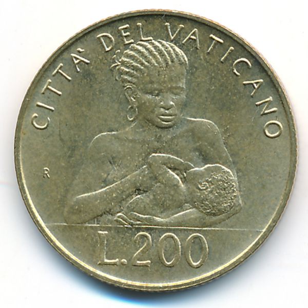 Ватикан, 200 лир (1992 г.)