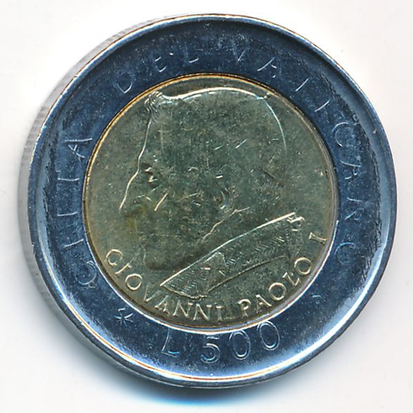 Ватикан, 500 лир (2001 г.)
