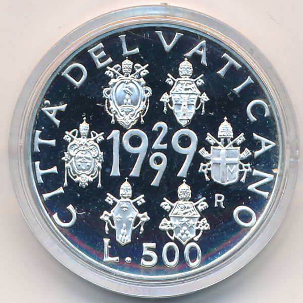 Ватикан, 500 лир (1999 г.)
