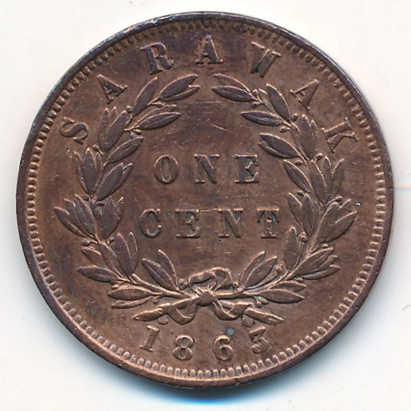 Саравак, 1 цент (1863 г.)