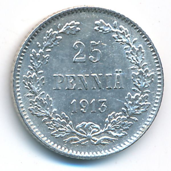 Финляндия, 25 пенни (1913 г.)