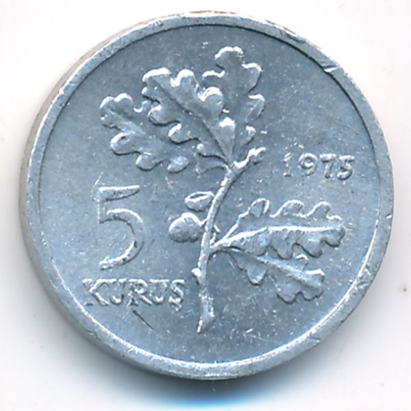 Турция, 5 куруш (1975 г.)