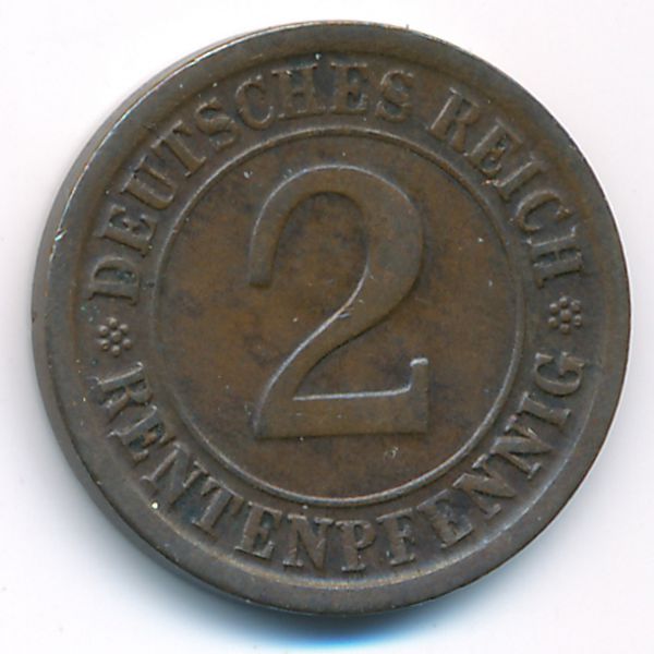 Веймарская республика, 2 рентенпфеннига (1924 г.)