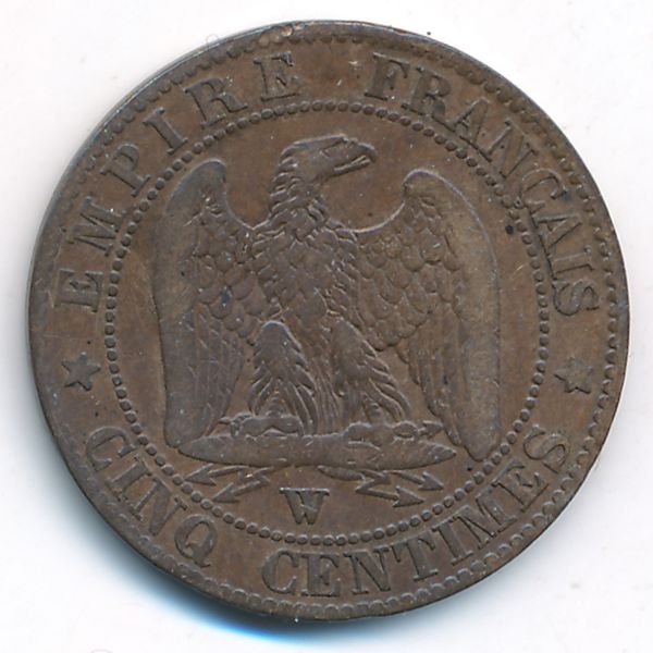 Франция, 5 сентим (1855 г.)