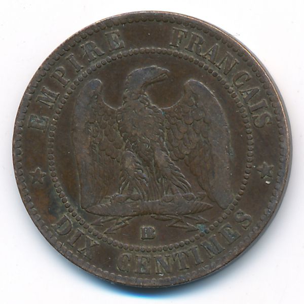 Франция, 10 сентим (1856 г.)