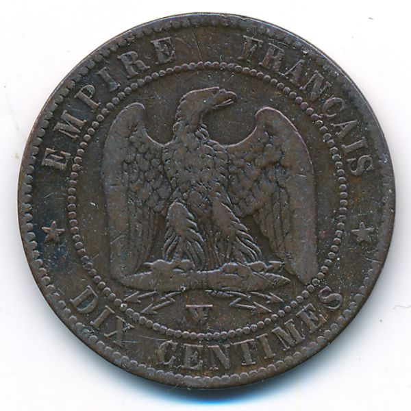 Франция, 10 сентим (1856 г.)