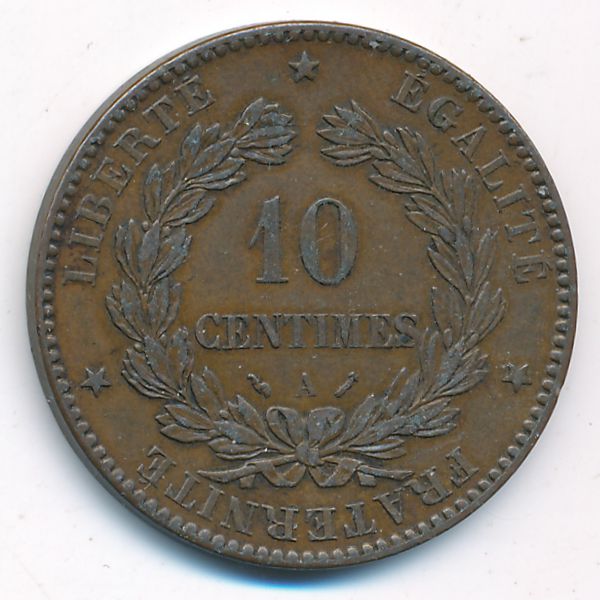 Франция, 10 сентим (1892 г.)