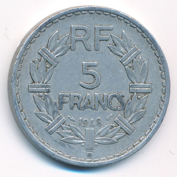 Франция, 5 франков (1948 г.)