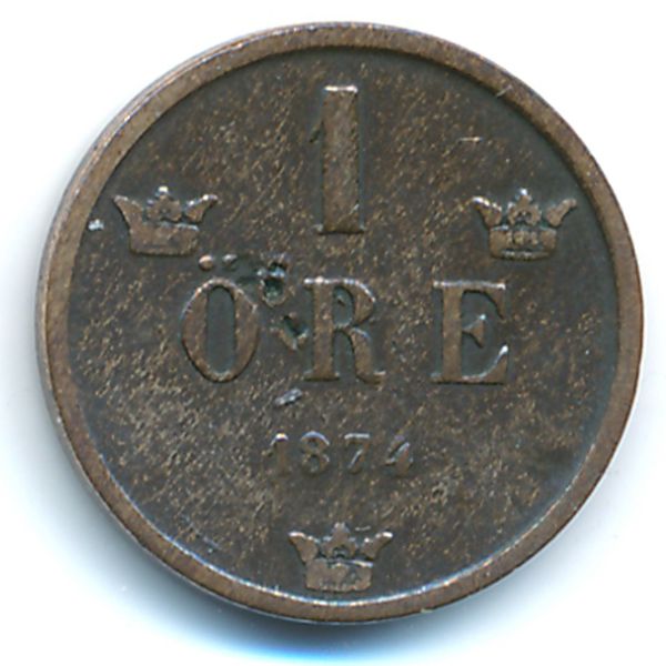Швеция, 1 эре (1874 г.)