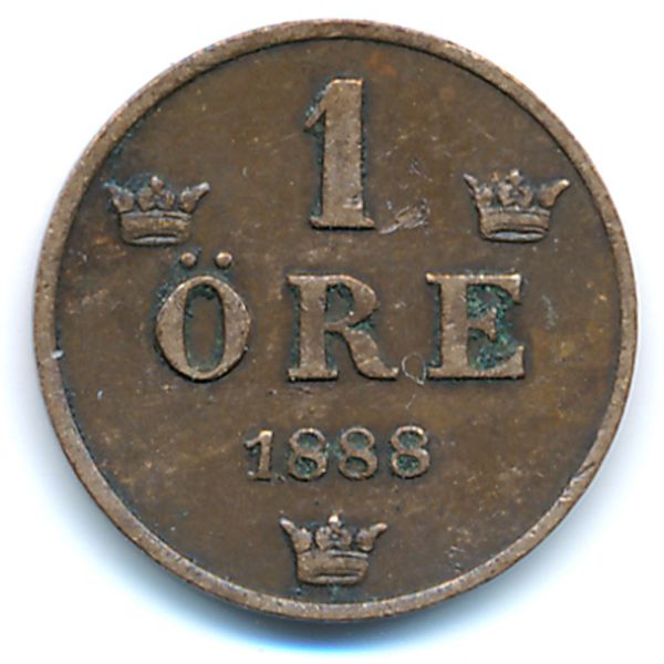 Швеция, 1 эре (1888 г.)