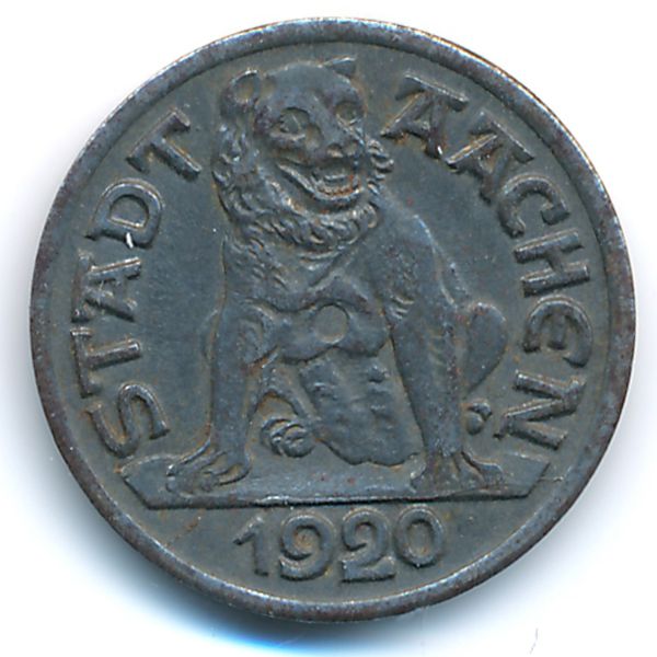 Ахен., 10 пфеннигов (1920 г.)