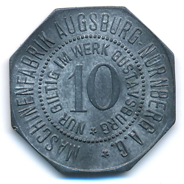 Аугсбург., 10 пфеннигов
