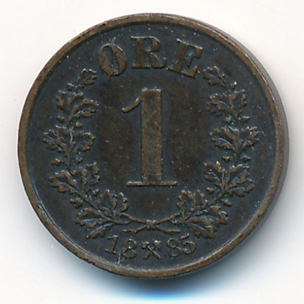 Норвегия, 1 эре (1885 г.)
