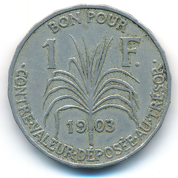 Гваделупа, 1 франк (1903 г.)