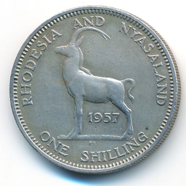 Родезия и Ньясаленд, 1 шиллинг (1957 г.)