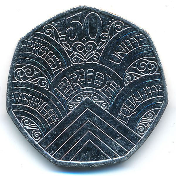Великобритания, 50 пенсов (2022 г.)