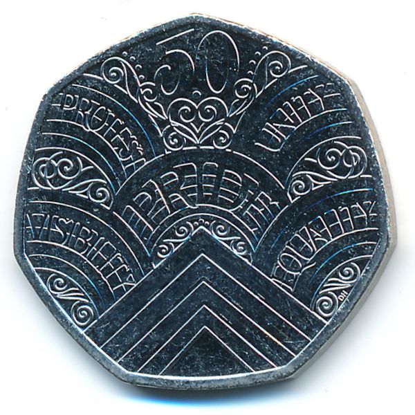 Великобритания, 50 пенсов (2022 г.)