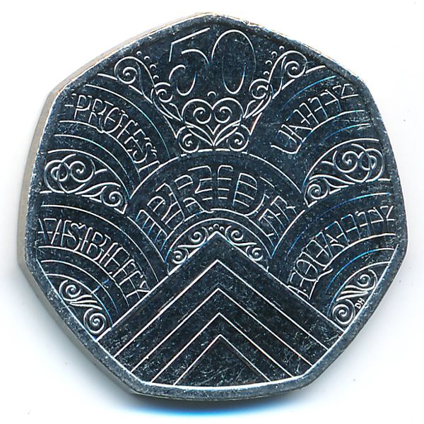 Великобритания, 50 пенсов (2022 г.)