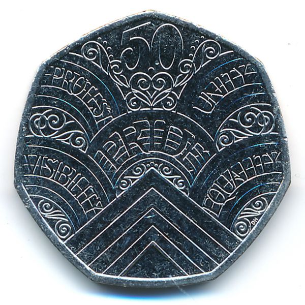 Великобритания, 50 пенсов (2022 г.)