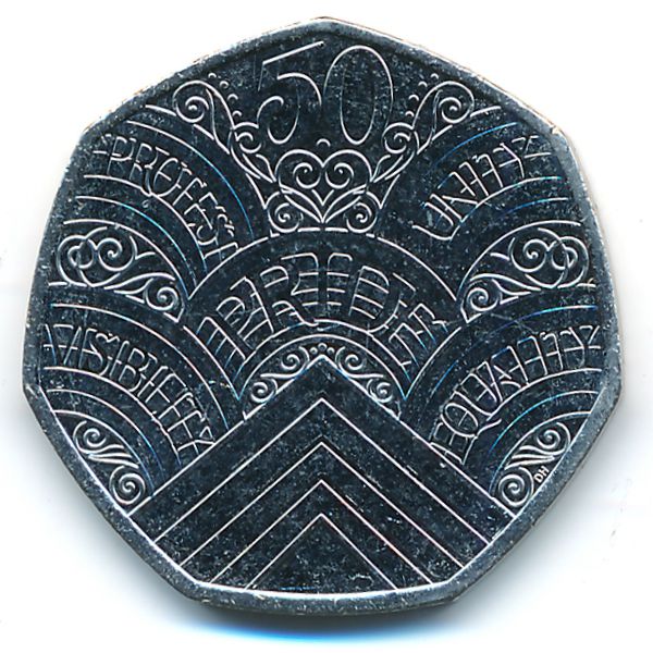 Великобритания, 50 пенсов (2022 г.)