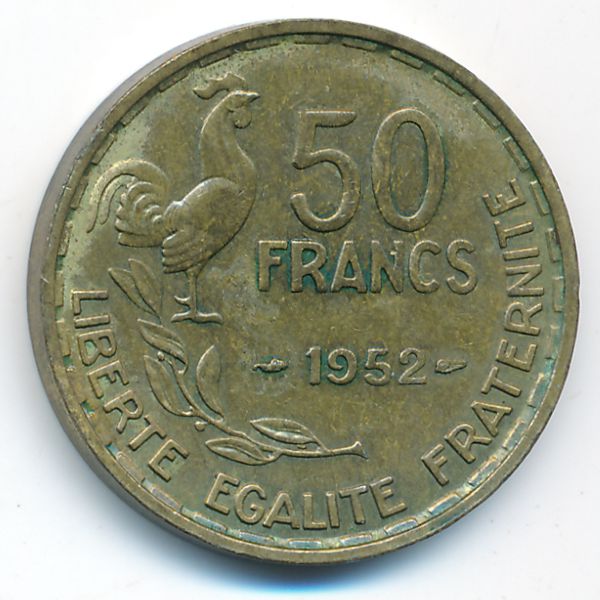 Франция, 50 франков (1952 г.)